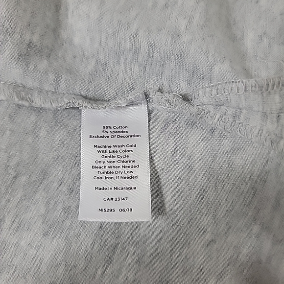 Talbots Women's Gray W Gary White Striped Accent 3/4 Sleeve Tunic Top, XL - Picture 6 of 7